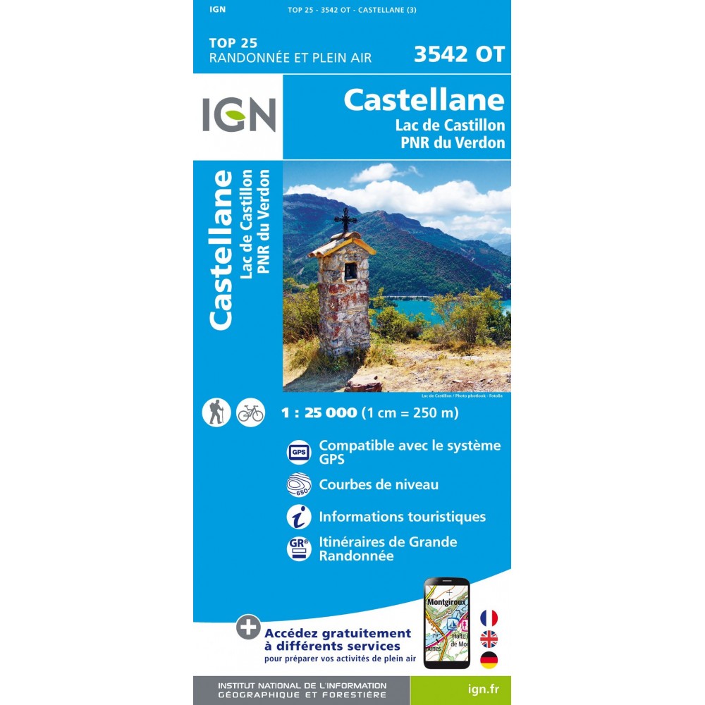 Castellane - Lac de Castillon 3542OT Top25 IGN